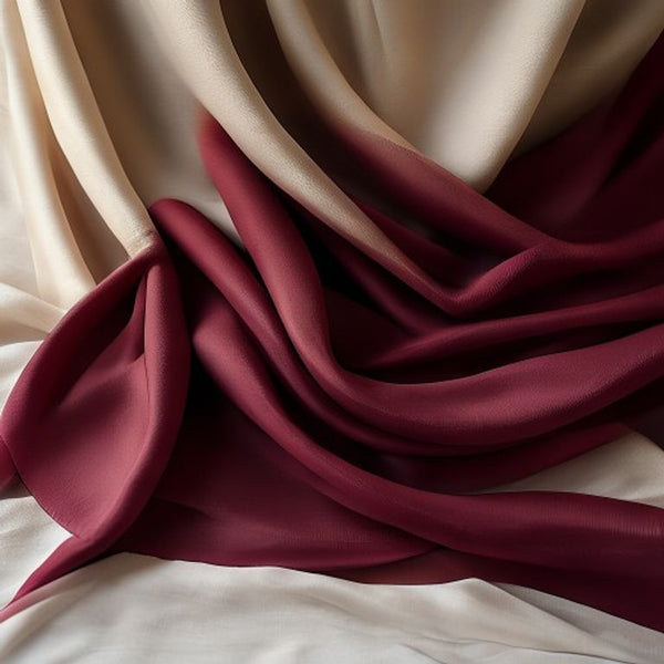 Pure Silk in rich maroon · Ridh Fabric Studio