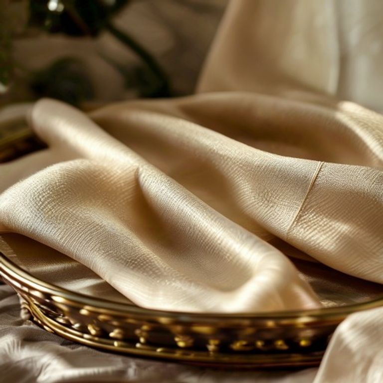 Pure Silk in warm beige · Ridh Fabric Studio