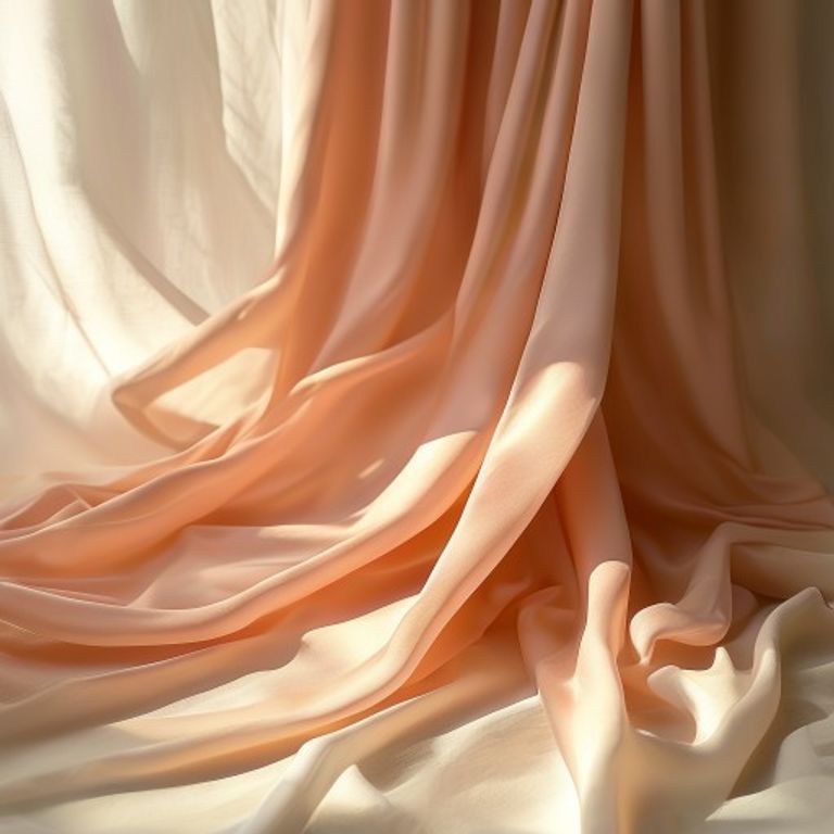 Pure Silk in warm peach · Ridh Fabric Studio