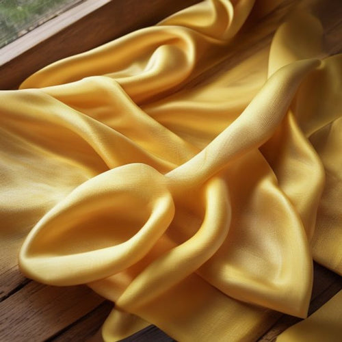 Pure Silk in warm yellow · Ridh Fabric Studio