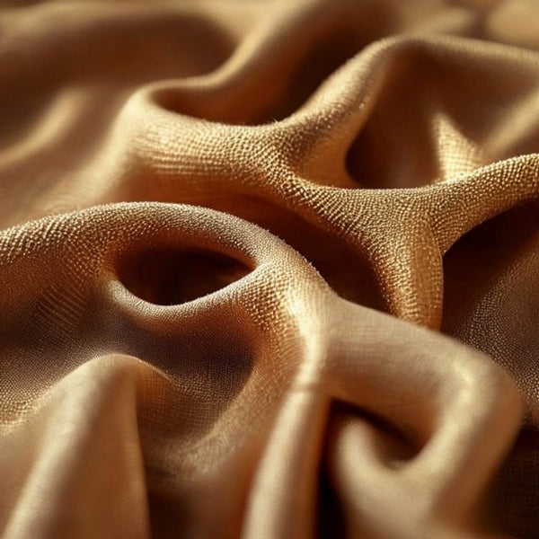Silk Tissue in deep mustard · Ridh Fabric Studio
