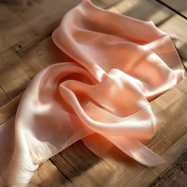 Silk Tissue in lighttomato · Ridh Fabric Studio