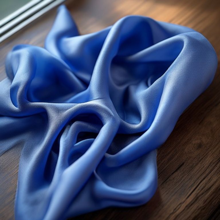 Silk Tissue in royal blue · Ridh Fabric Studio