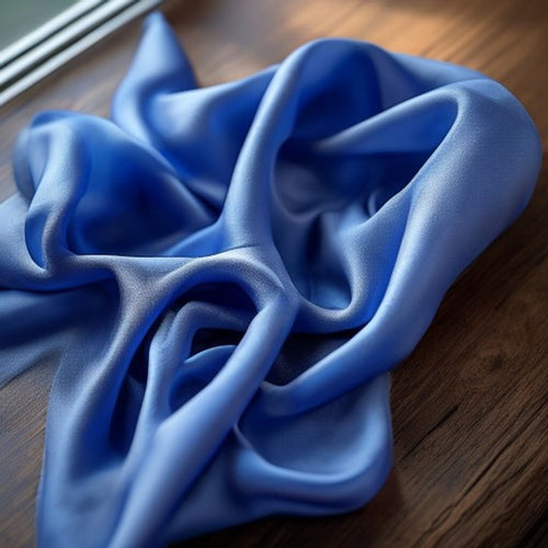 Silk Tissue in royal blue · Ridh Fabric Studio
