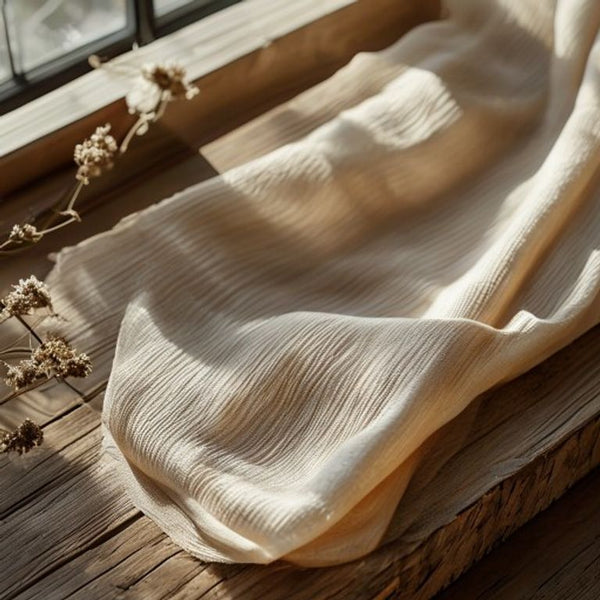 Silk Tissue in sandal · Ridh Fabric Studio