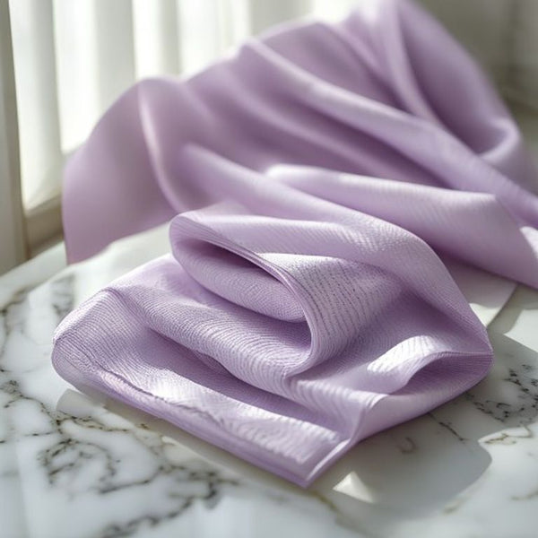 Silk Tissue in soft lavender · Ridh Fabric Studio