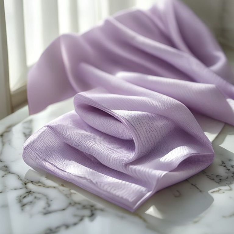 Silk Tissue in soft lavender · Ridh Fabric Studio