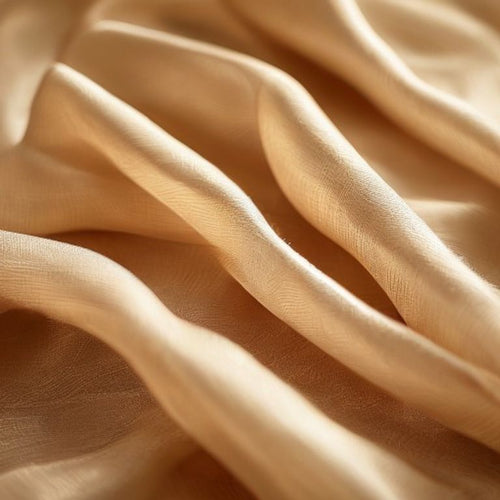 Silk Tissue in warm beige · Ridh Fabric Studio