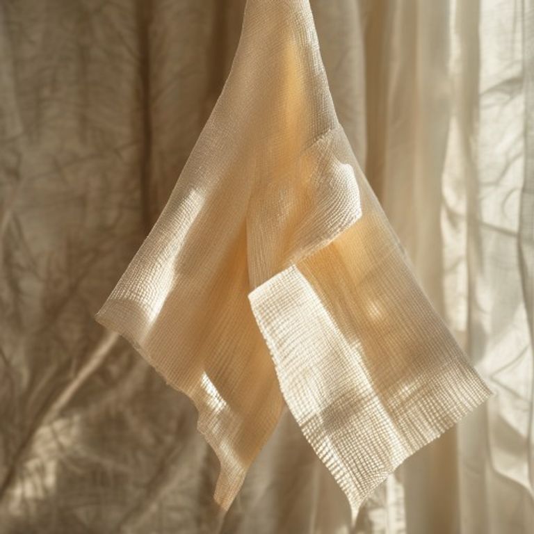 Silk Tissue in warm beige · Ridh Fabric Studio
