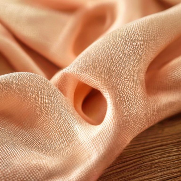 Silk Tissue in warm peach · Ridh Fabric Studio