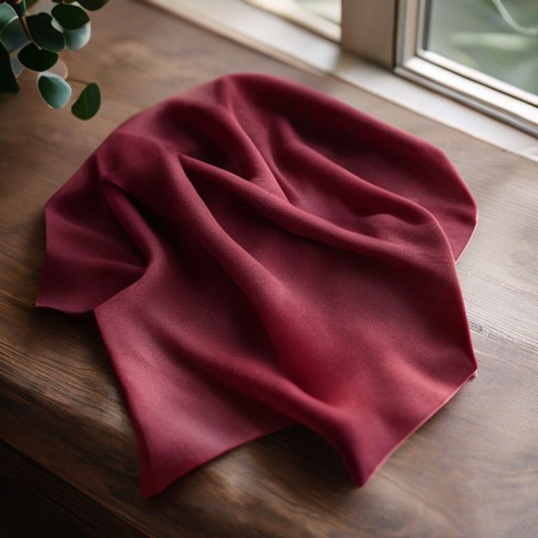 Soft Crepe in wine red · Ridh Fabric Studio