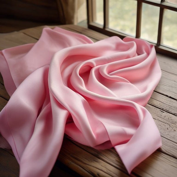 Tussar Silk in baby pink · Ridh Fabric Studio