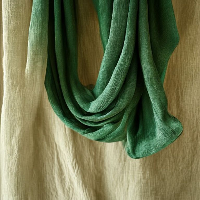 Tussar Silk in emerald green · Ridh Fabric Studio