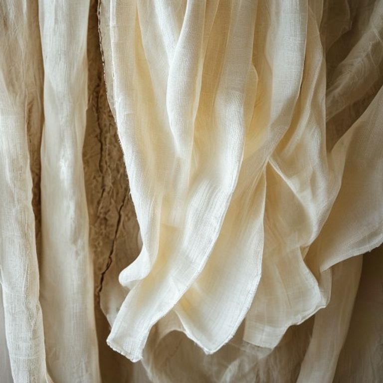 Tussar Silk in ivory white · Ridh Fabric Studio