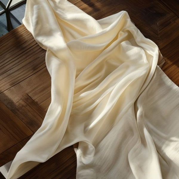 Tussar Silk in off-white · Ridh Fabric Studio