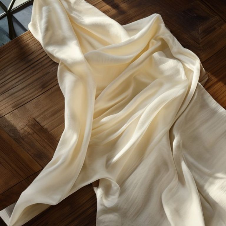 Tussar Silk in off-white · Ridh Fabric Studio