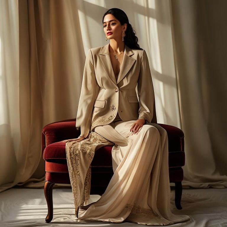 Unstitched 3-piece suit set · 04 Tan Fabric Set · Ridh Fabric Studio