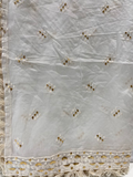 White dyeable thread with sequin allover Georgette Embroidered Dupatta 4546