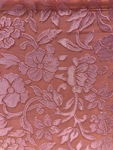 Onion pink brasso allover georgette embossed fabric 3600