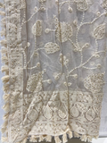 White dyeable thread with sequin allover Georgette Embroidered dupatta 4563