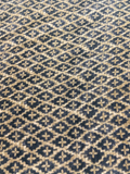 Beige black geometric crepe printed fabric 3604