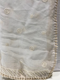 White dyeable thread with sequin allover Georgette Embroidered dupatta 4554