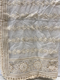 White dyeable thread with sequin allover Georgette Embroidered Dupatta 4543