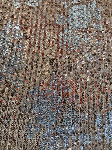 Nude sequin allover lycra net embroidered fabric (60'') 3612