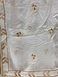 White dyeable thread with sequin allover georgette embroidered dupatta 5499