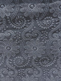 Grey lucknowi chikankari georgette embroidered fabric 3656