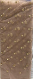 Brown with sequin allover Net Embroidered fabric 3550