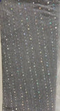 Grey with sequin allover net embroidered fabric 4133