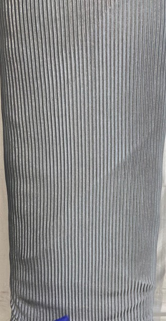 Grey silver pleated crush 60