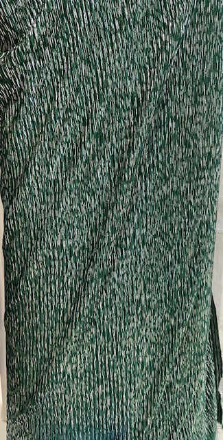 Green sliver pleated crush 60