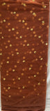 Brown with sequin allover Net Embroidered fabric 6712