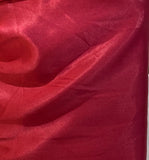 Red imported satin 60" width fabric 1908