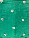 Green gota with thread work butta muslin embroidered fabric 1879