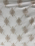 White dyeable sequin and thread allover chinon embroidered fabric 1929