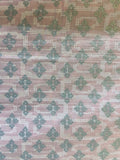 Pink geometric cotton printed fabric 3553