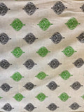 Offwhite geometric flex cotton printed fabric 3556