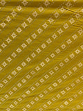 Green geometric cotton printed fabric 3560