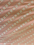 Peach geometric cotton printed fabric 3560