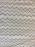 White chevron cotton printed fabric 3563