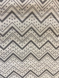 White chevron cotton printed fabric 3563