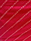 Pink  bandhani geometric cotton printed fabric 3592