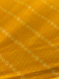 Mustard  bandhani geometric cotton printed fabric 3592