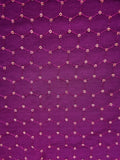 Wine georgette thread and sequin all over georgette embroidered fabric 1001