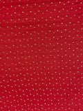 Red georgette thread and sequin all over embroidered fabric 1001