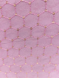 Light pink thread and sequin all over georgette embroidered fabric 1001