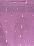 Lavender georgette thread and faux mirror butta embroidered fabric 2598